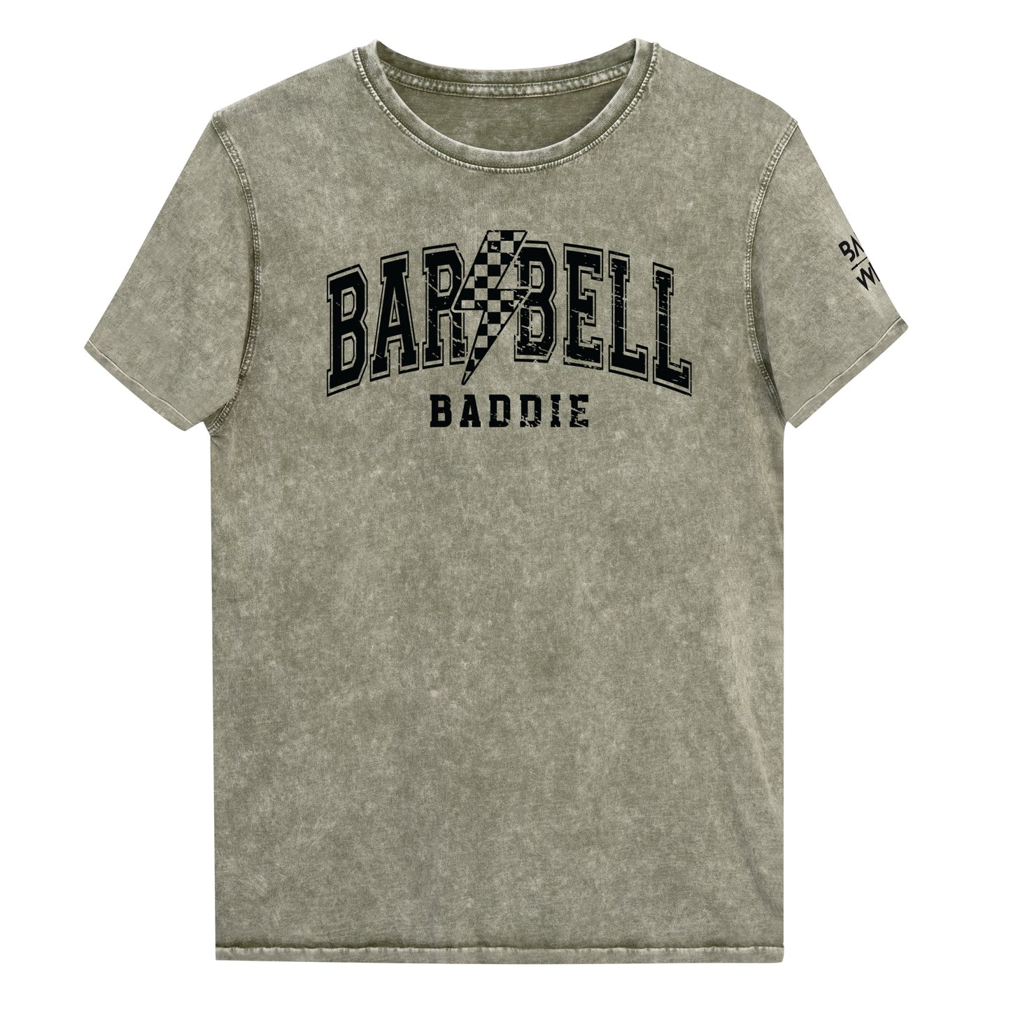 Barbell Baddie Denim T-Shirt