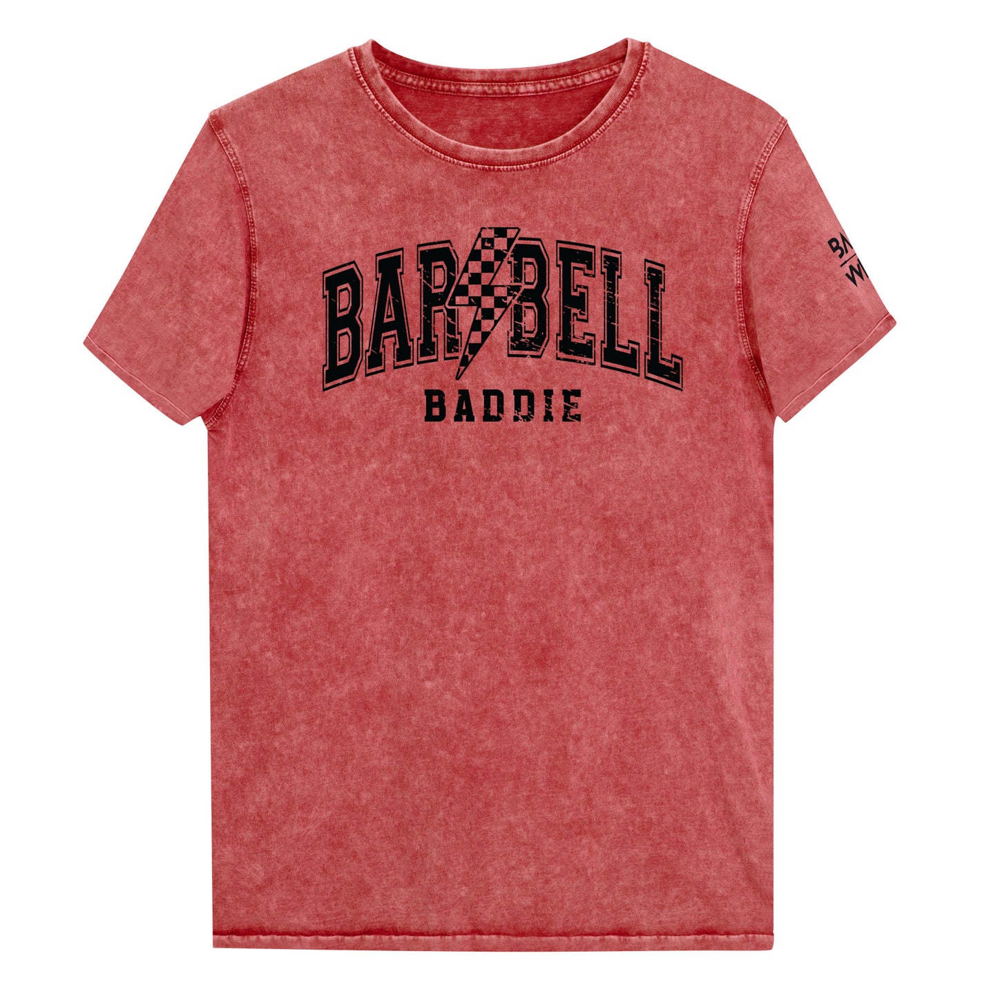 Barbell Baddie Denim T-Shirt