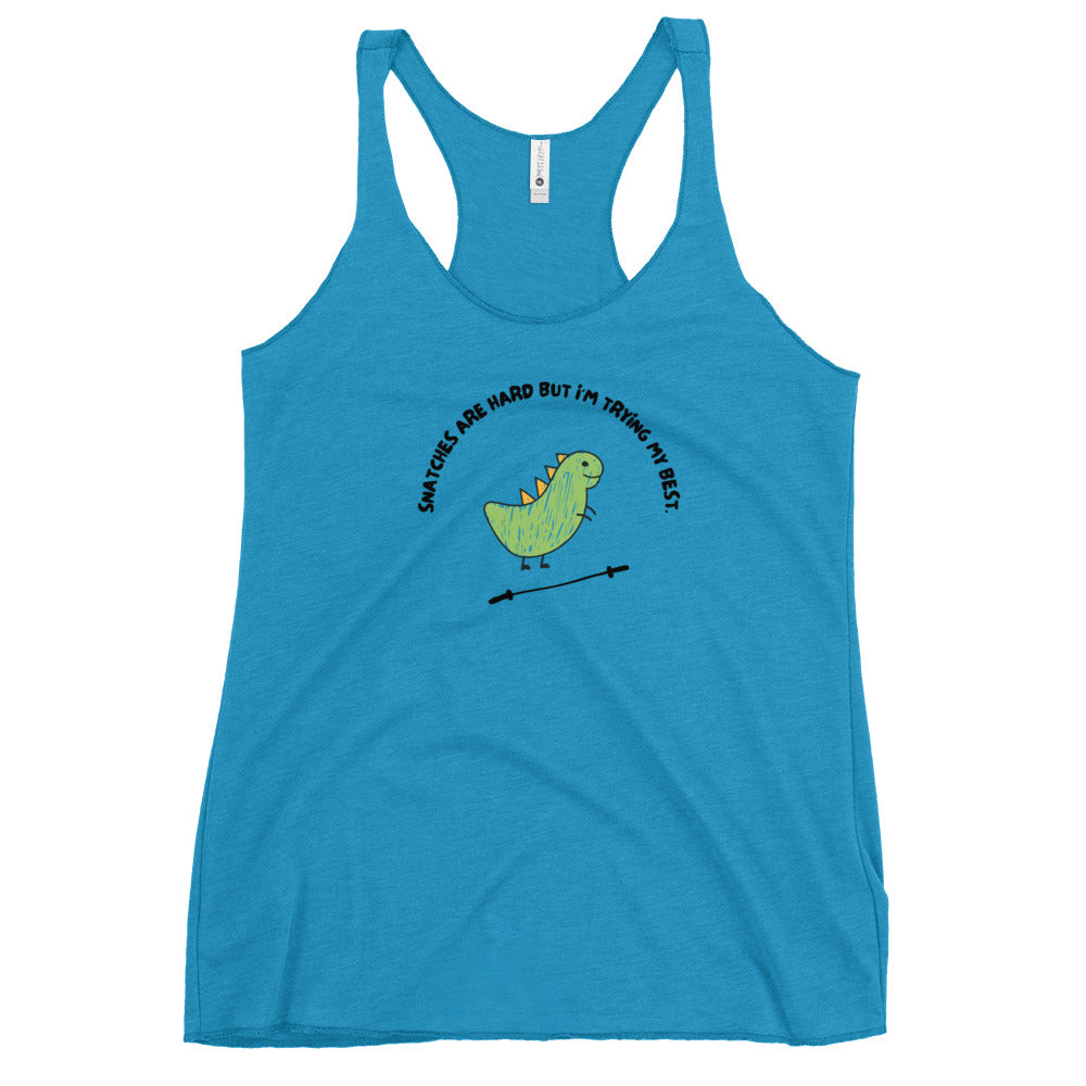 T-Rex Can't Snatch Women's Racerback Tank