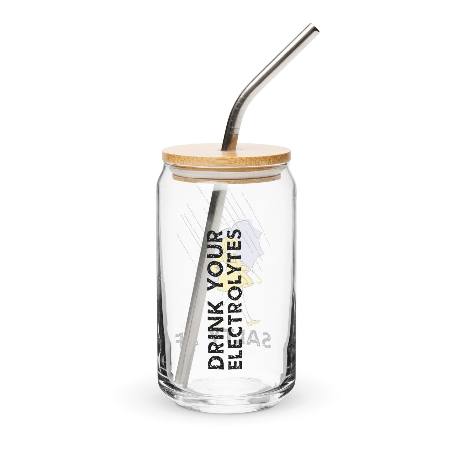 Salty AF Glass with lid and straw