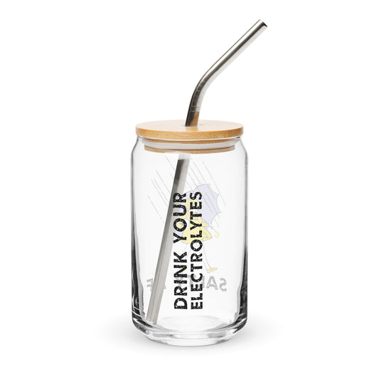 Salty AF Glass with lid and straw