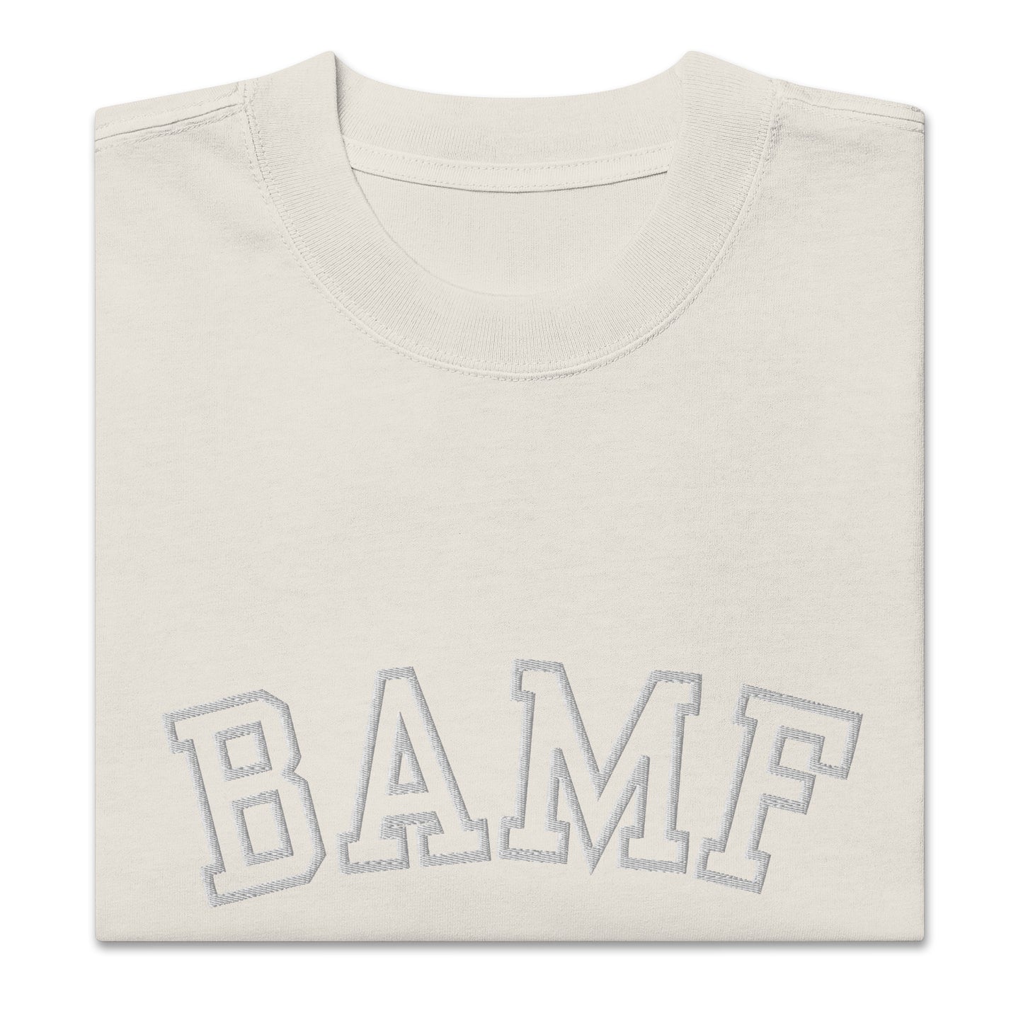 BAMF Oversized Embroidered Faded T-shirt