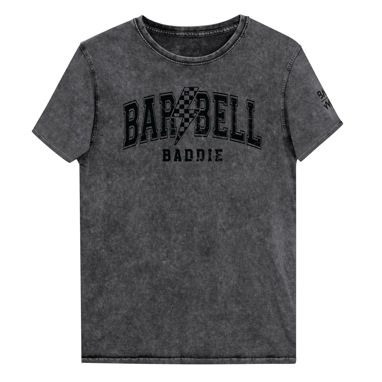 Barbell Baddie Denim T-Shirt