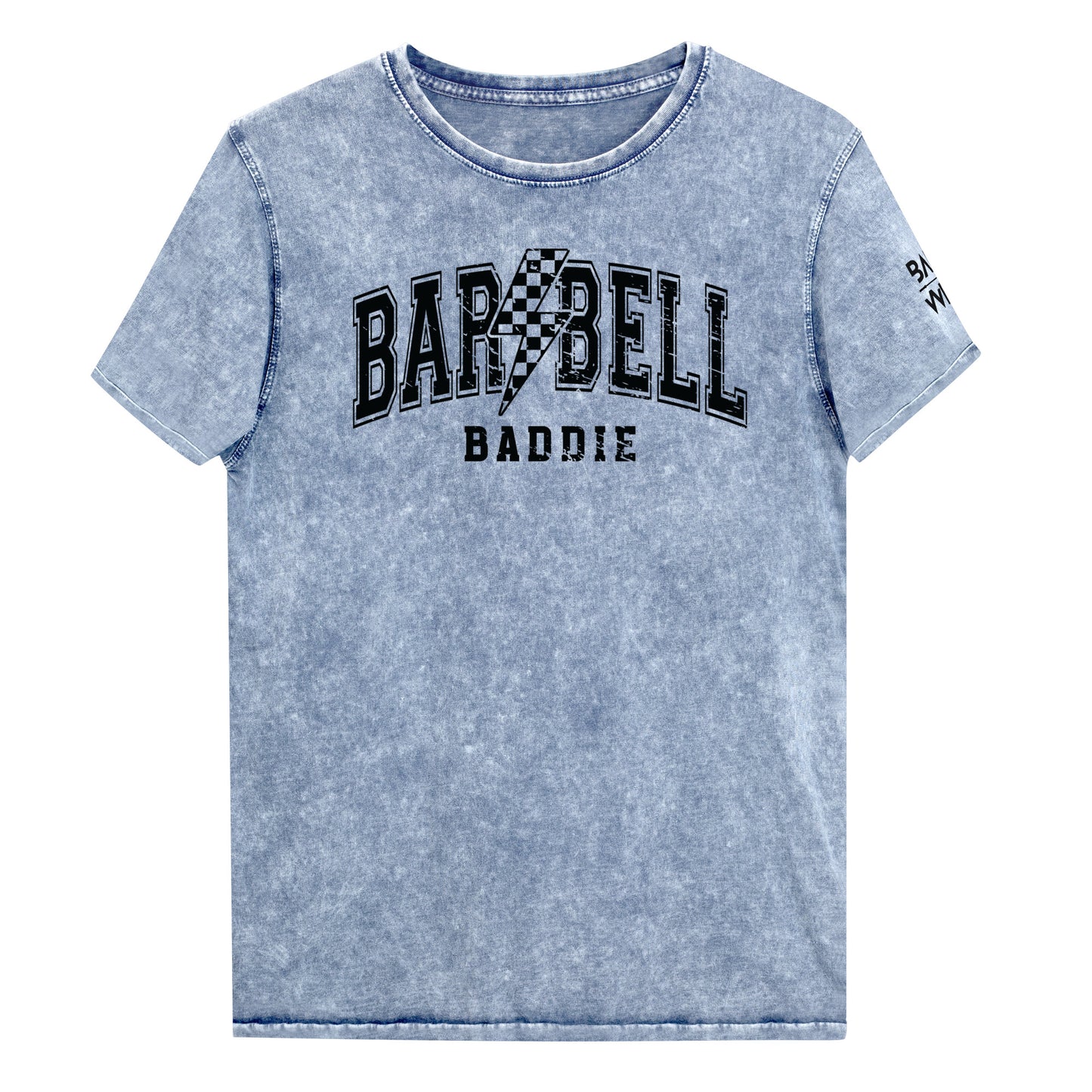 Barbell Baddie Denim T-Shirt