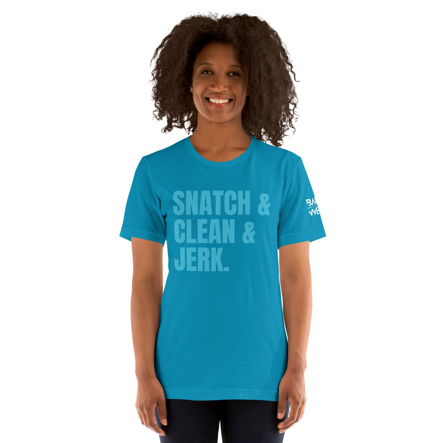Teal on Teal Weightlifter Unisex t-shirt