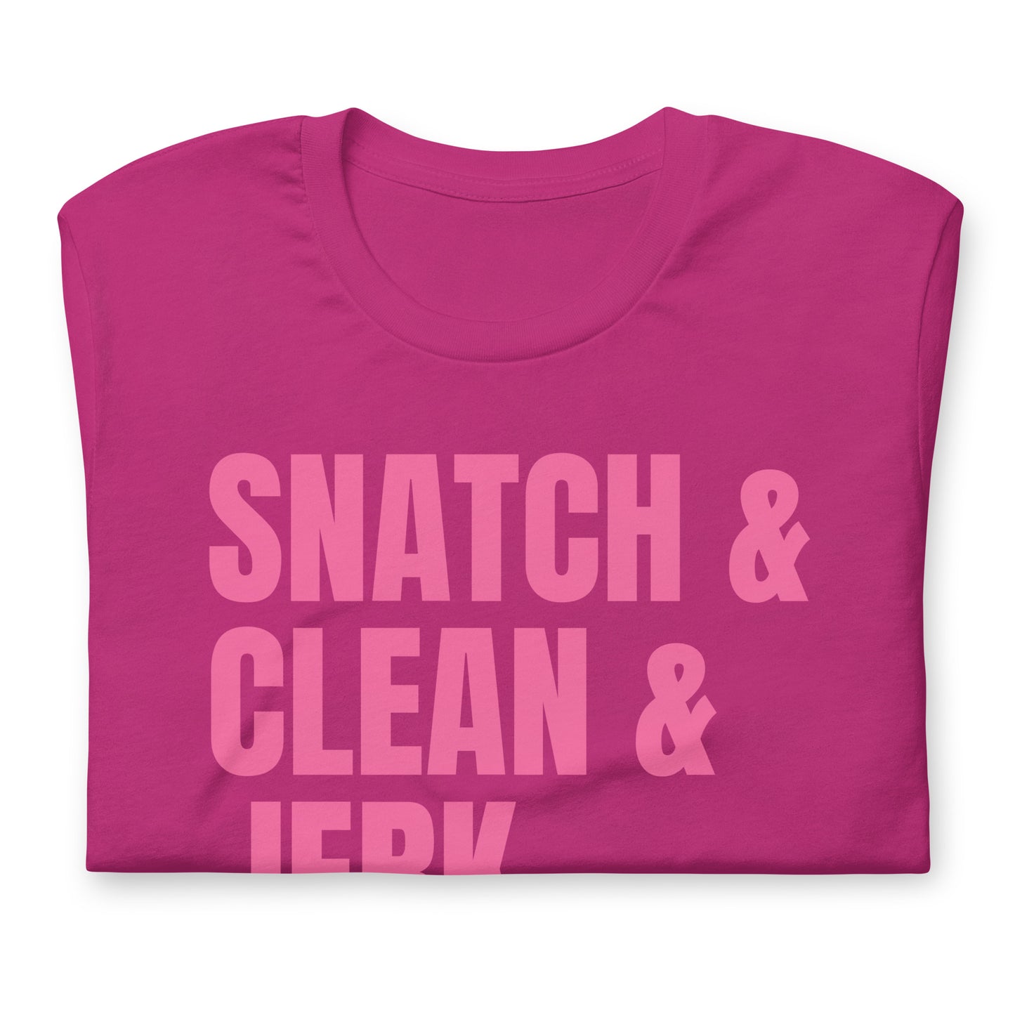 Pink on Pink Oly Lifts Unisex t-shirt