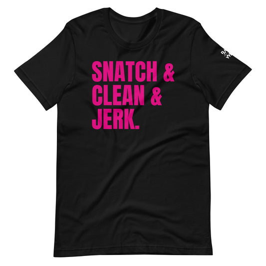 Oly Lifts Pink Txt Unisex t-shirt