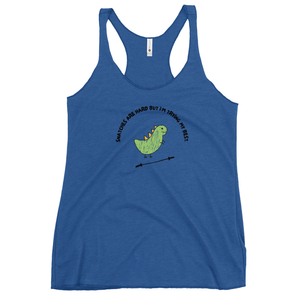 T-Rex Can't Snatch Women's Racerback Tank
